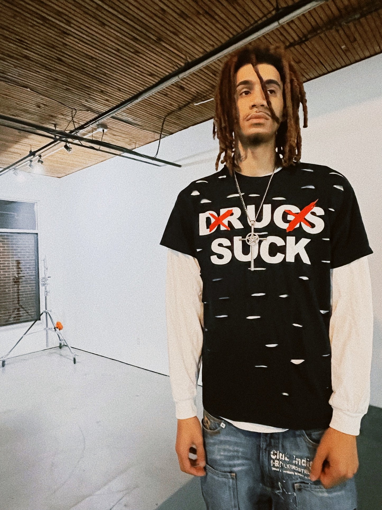 DRUGS SUCK U SUCK 2 IN 1 T-SHIRT