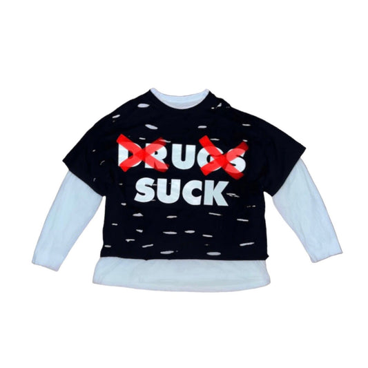 DRUGS SUCK U SUCK 2 IN 1 T-SHIRT